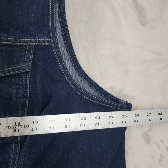 CJ Banks Denim Vest Womens Size 2XL Sleeveless Jean Top Jewel Buttons Pockets - Picture 8 of 9